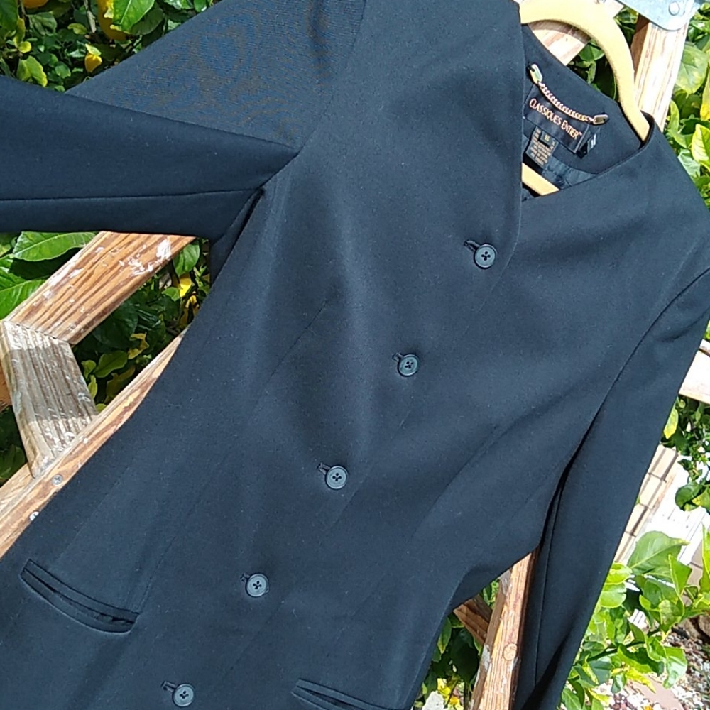 Classiques Entier Tailored 5 Button Wool Blazer S - image 4